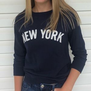 New York crew neck hoodie